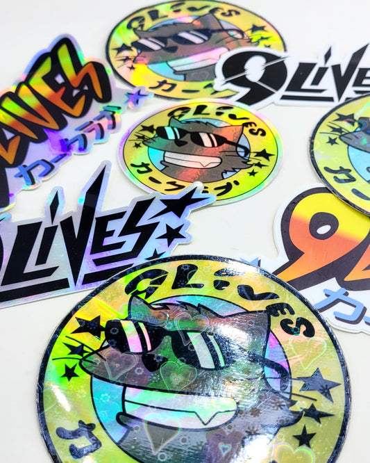 9Lives.cc Die-Cut Stickers